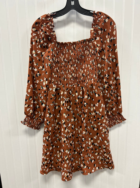 Dress Casual Midi By Hailey & Co In Brown, Size:M