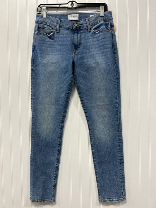 Jeans Skinny By Frame In Blue Denim, Size:4