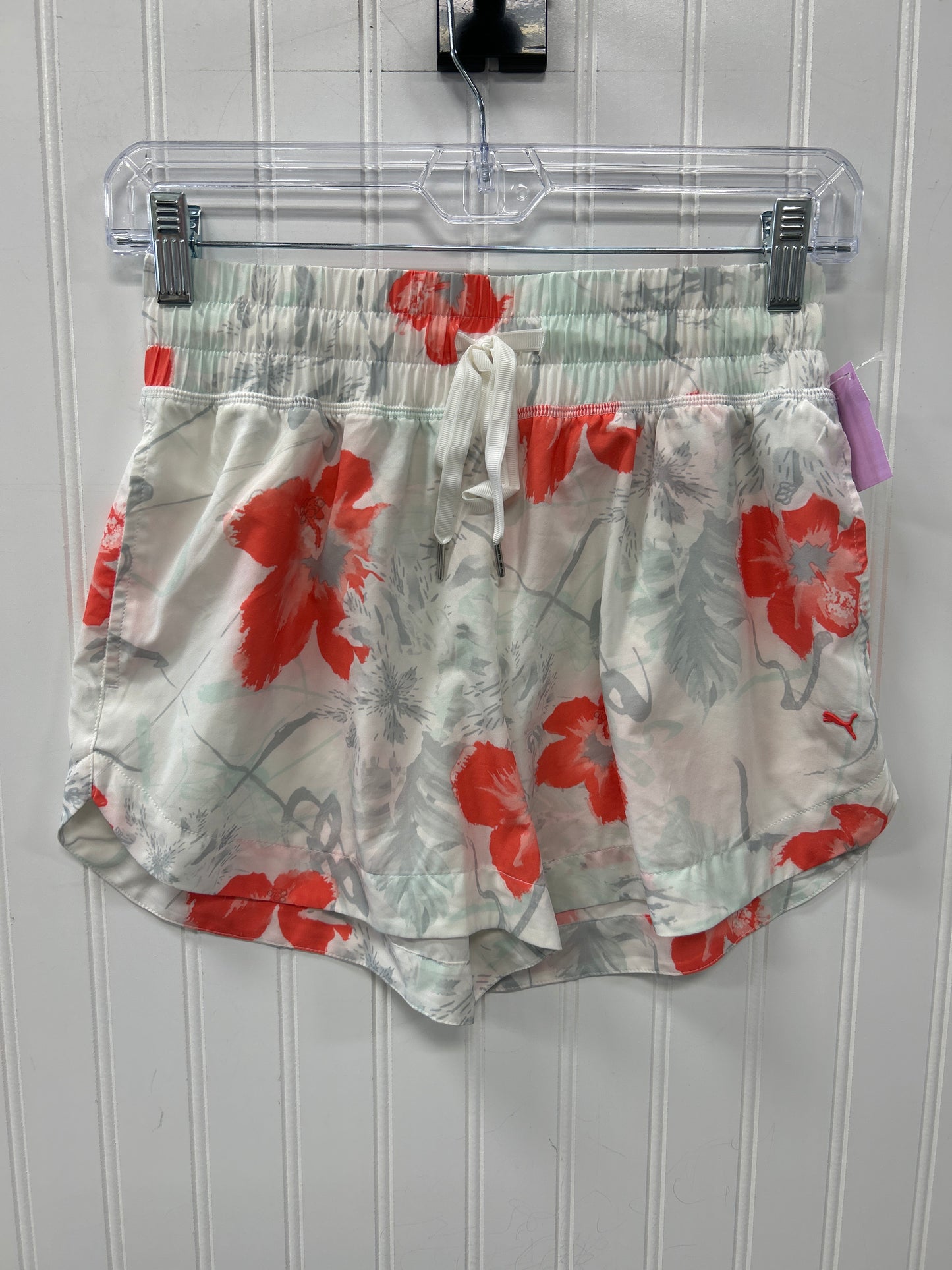 Athletic Shorts By Puma In Cream & Orange, Size:S