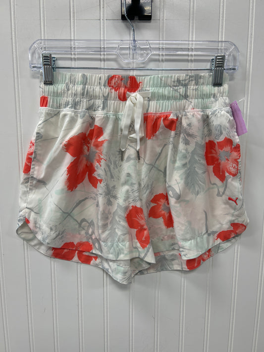 Athletic Shorts By Puma In Cream & Orange, Size:S