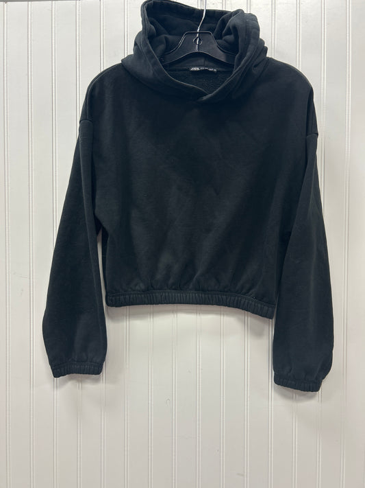 Sweatshirt Hoodie By Zara In Black, Size:M