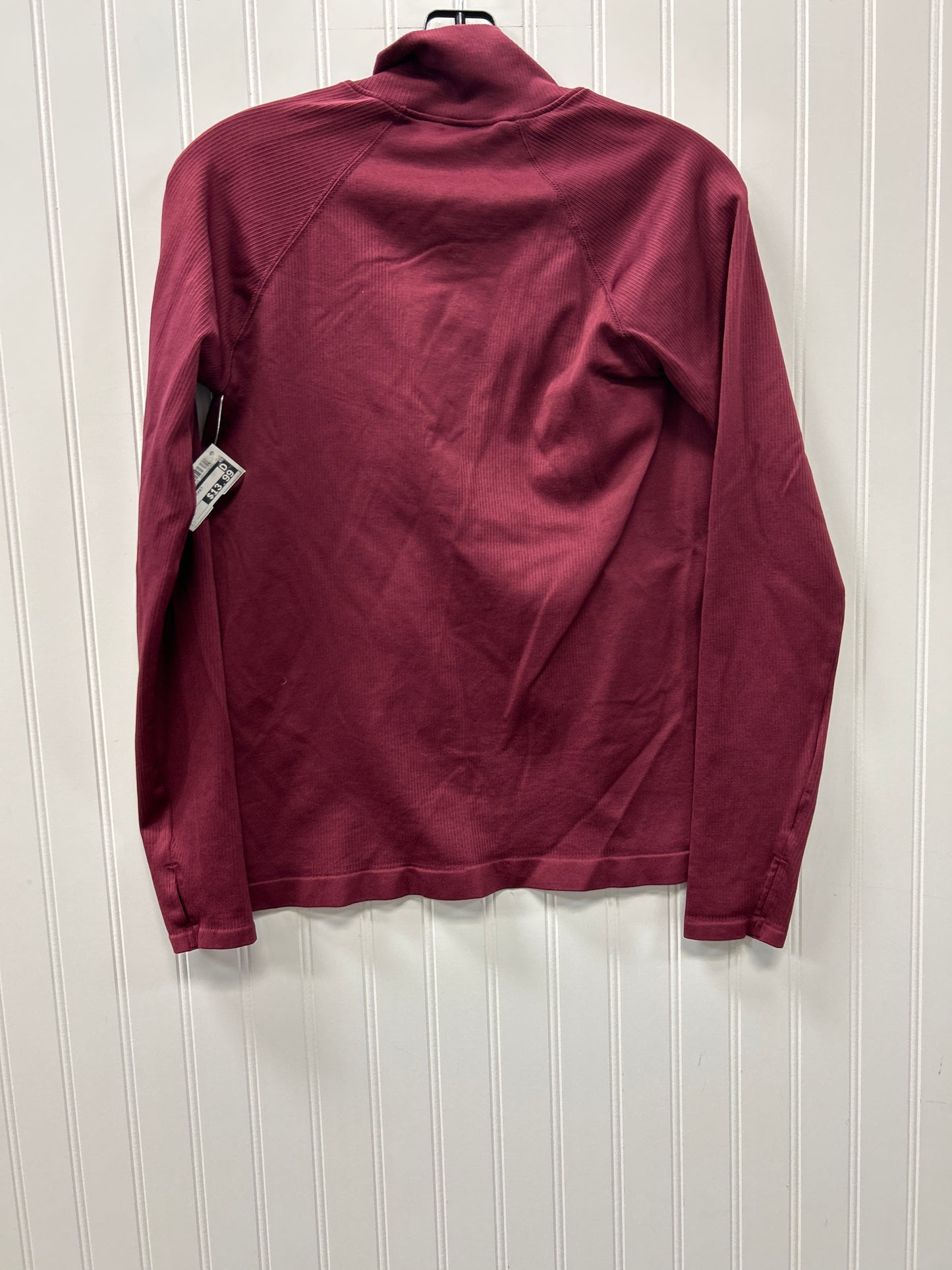 Athletic Jacket By Fabletics In Maroon, Size:M