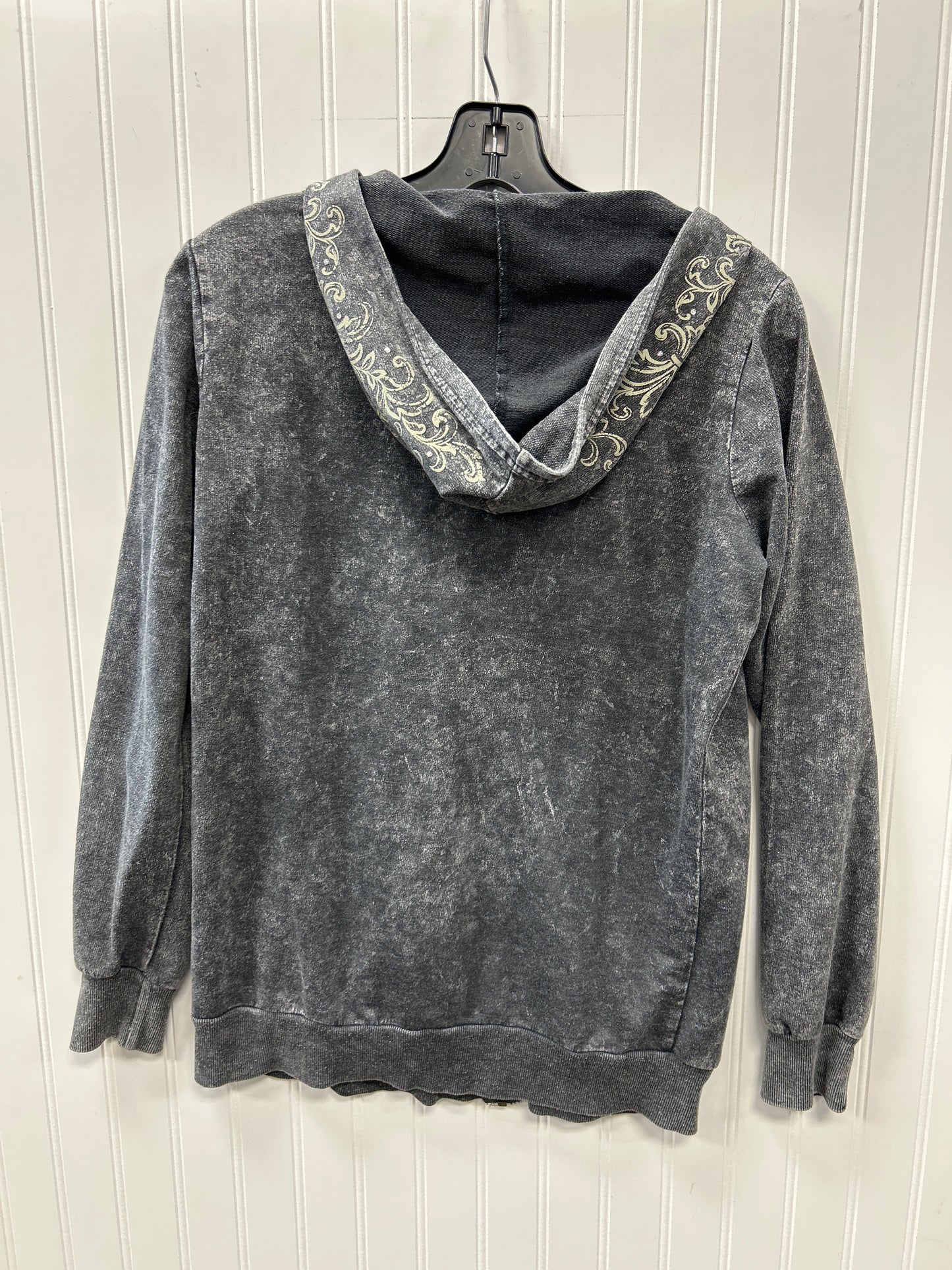 Sweatshirt Hoodie By Clothes Mentor In Grey, Size:M