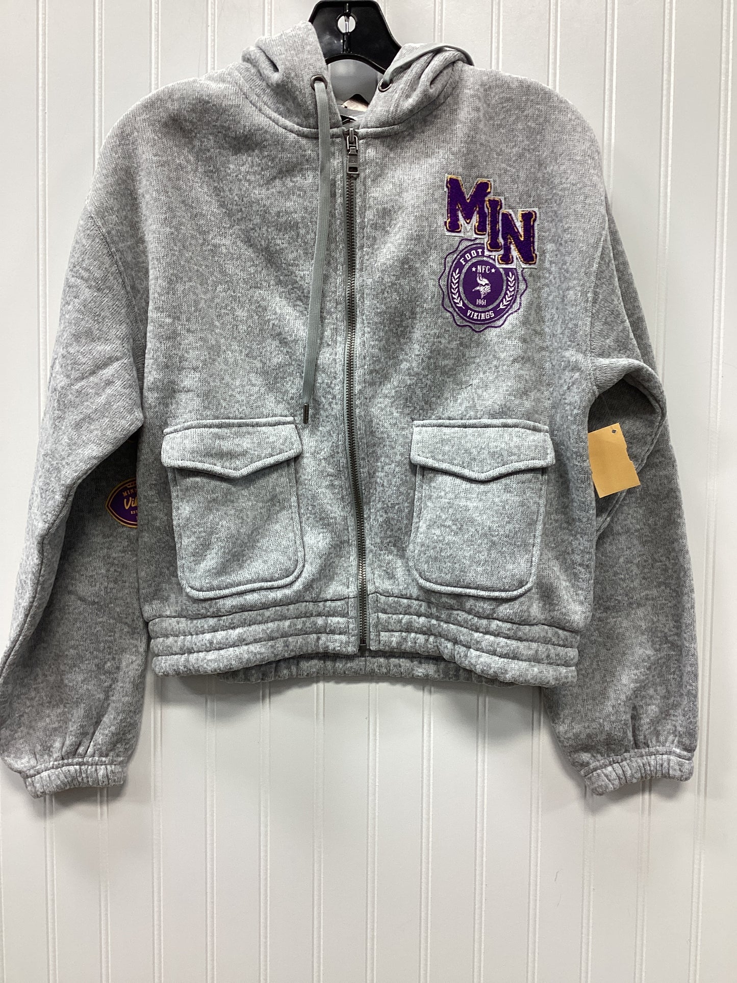 Athletic Sweatshirt Hoodie By Cmb In Grey, Size:S