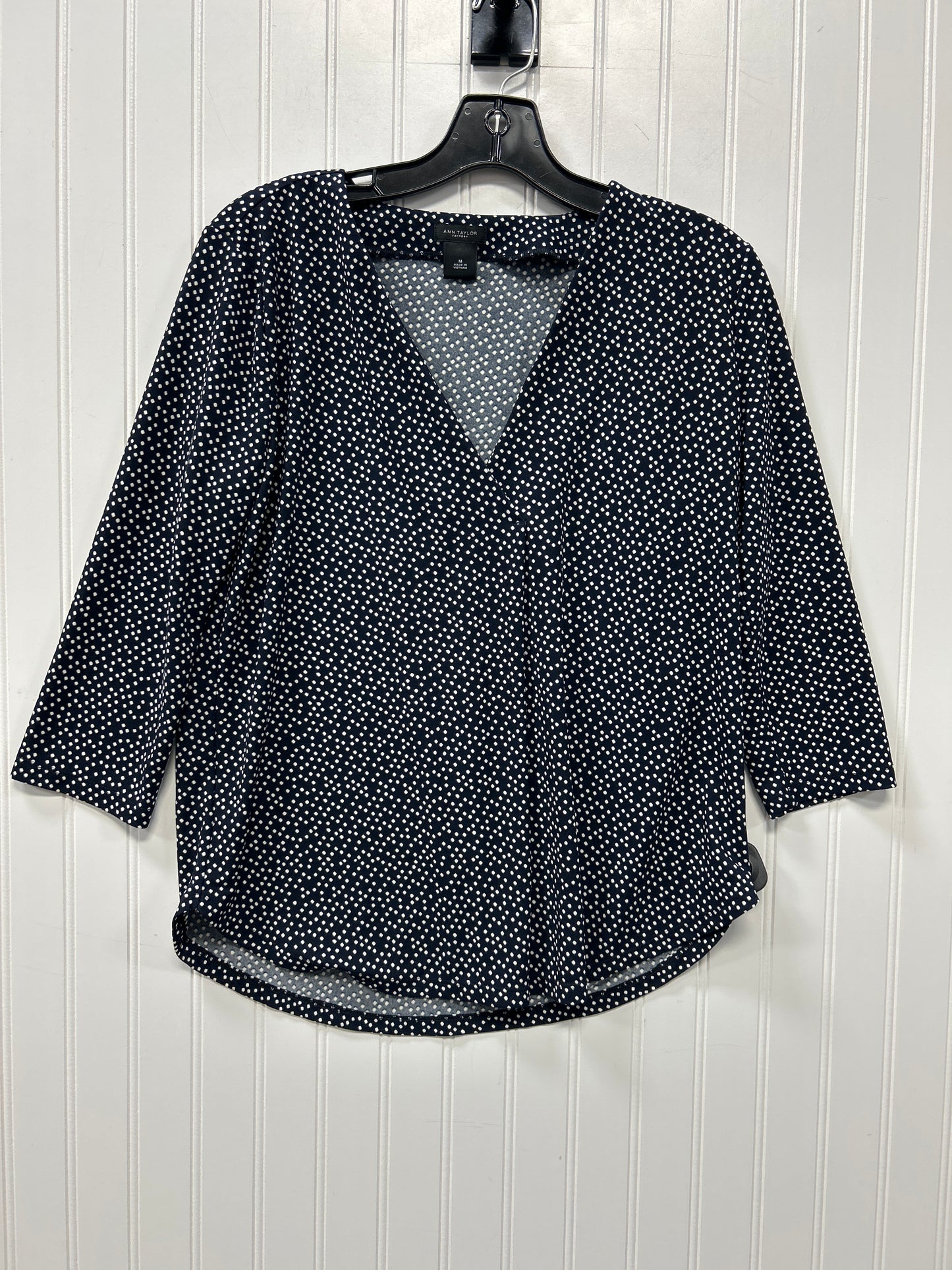 Top Ls By Ann Taylor In Navy, Size:M