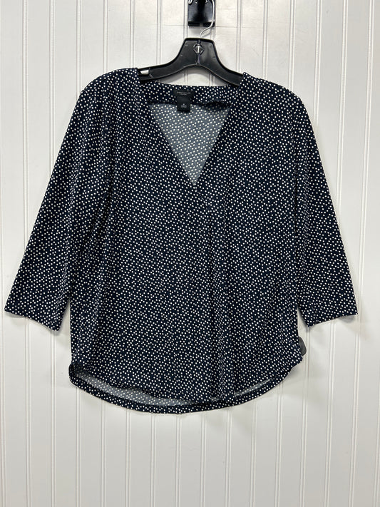 Top Ls By Ann Taylor In Navy, Size:M