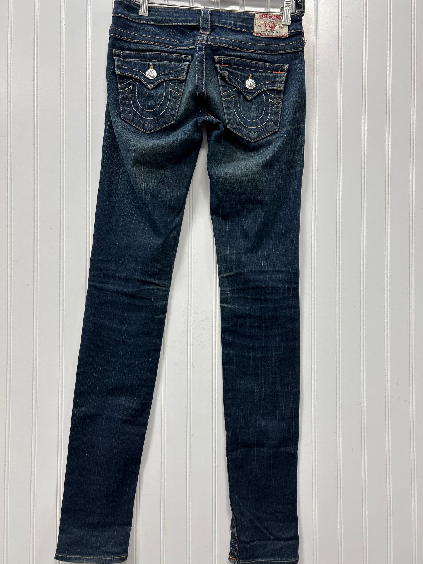 Jeans Skinny By True Religion In Blue Denim, Size:2