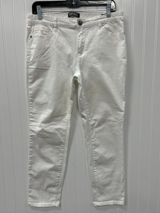 Jeans Skinny By Buffalo David Bitton In White Denim, Size:10