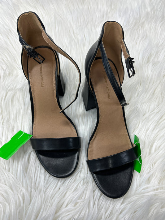 Sandals Heels Block By Amazon Essentials In Black, Size:8