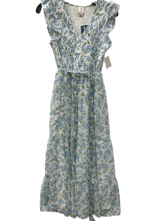 Dress Casual Maxi By Joie In Blue & White, Size:S