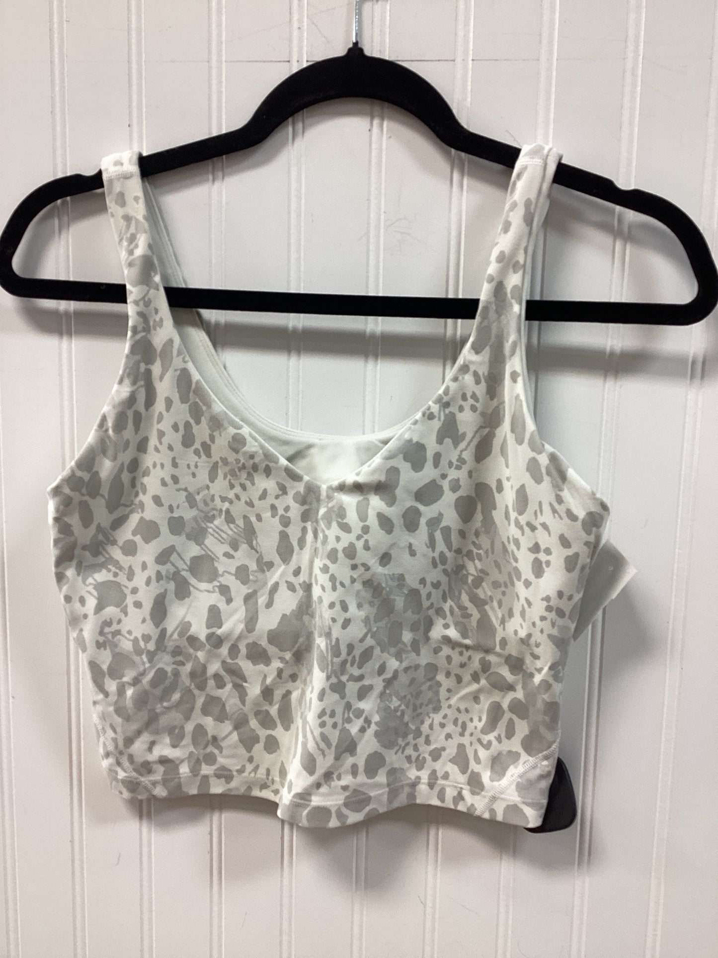 Athletic Tank Top By Lululemon In Grey & White, Size:10