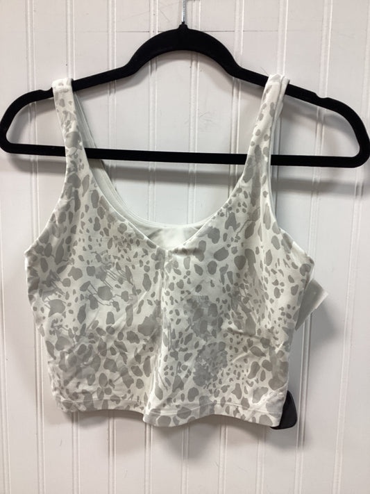 Athletic Tank Top By Lululemon In Grey & White, Size:10