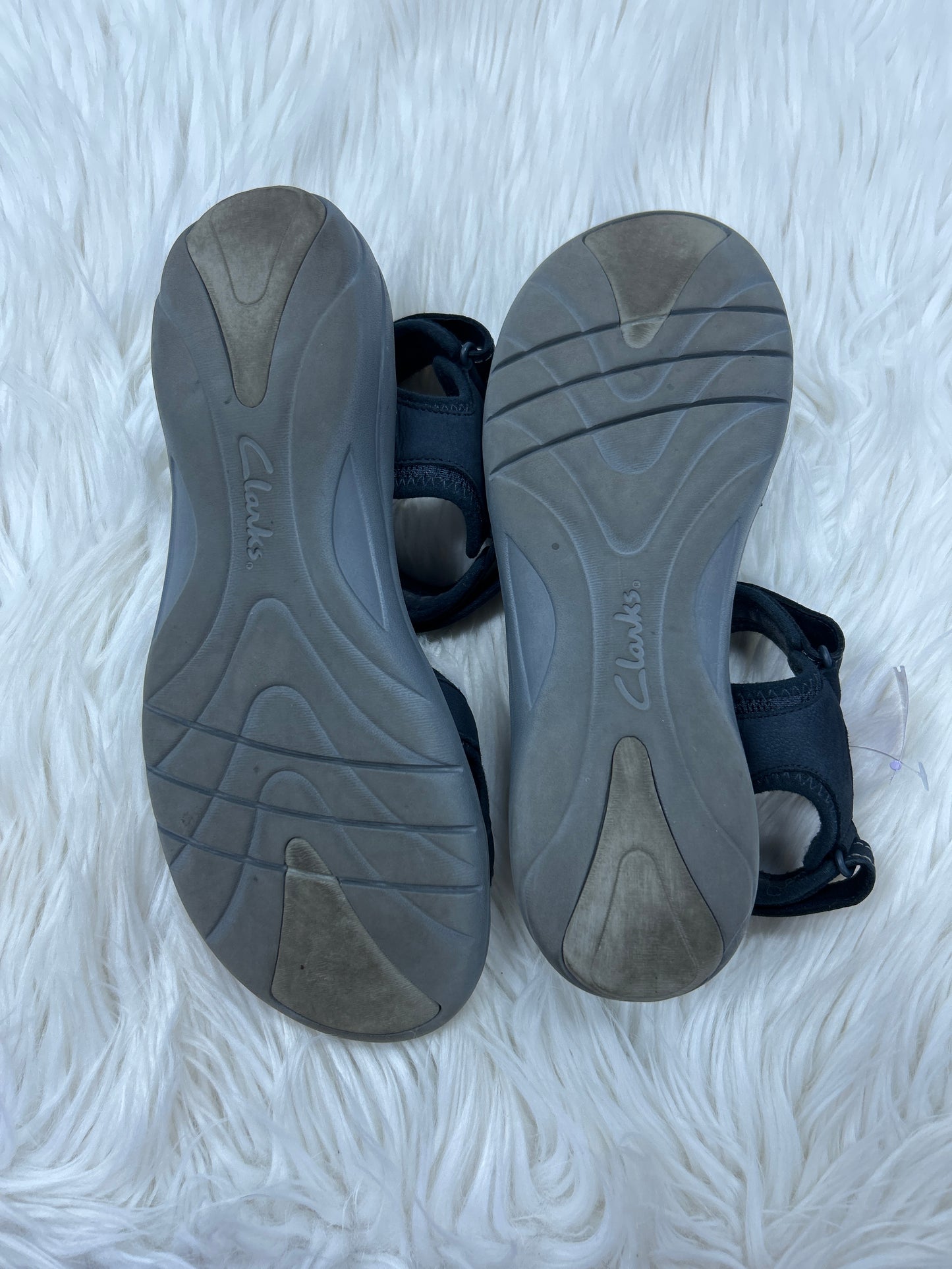 Sandals Flats By Clarks In Navy, Size:9