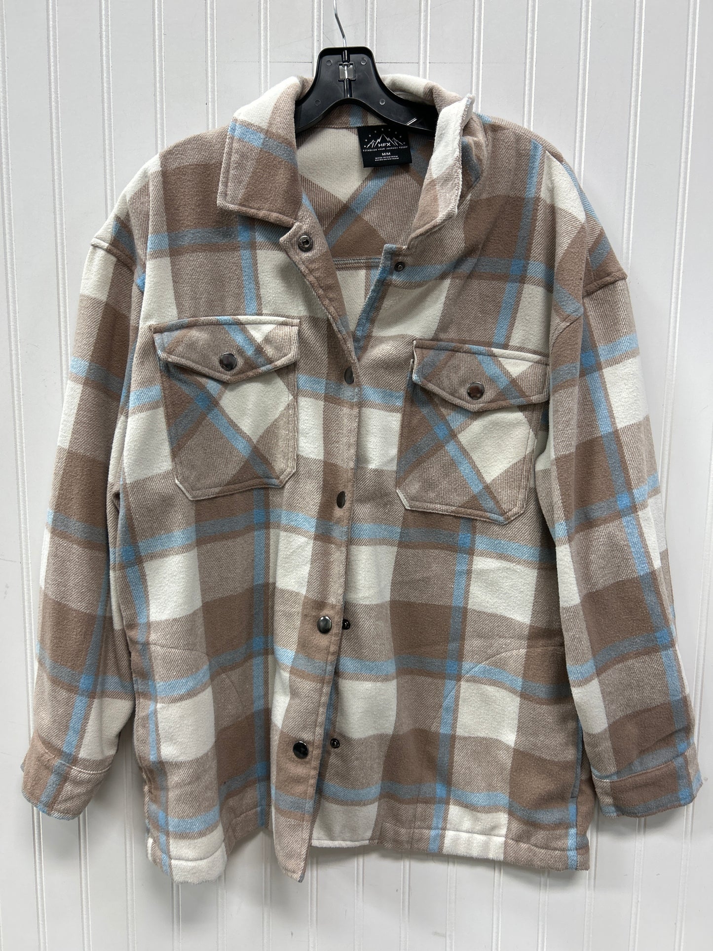 Jacket Fleece By Hfx In Brown & Cream, Size:Xl