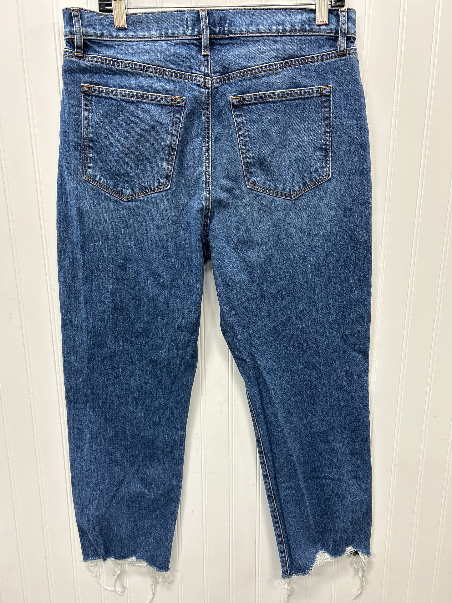 Jeans Straight By Loft In Blue Denim, Size:12