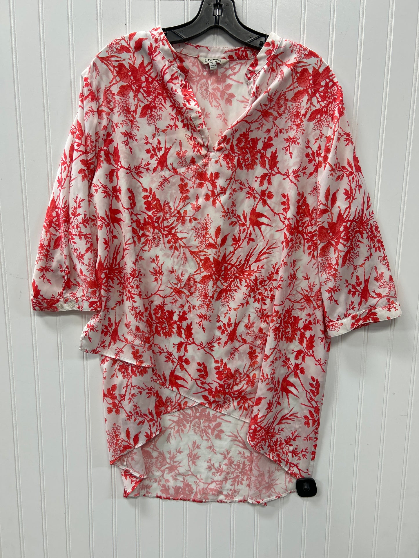 Tunic Ls By Cmc In Red & White, Size:L