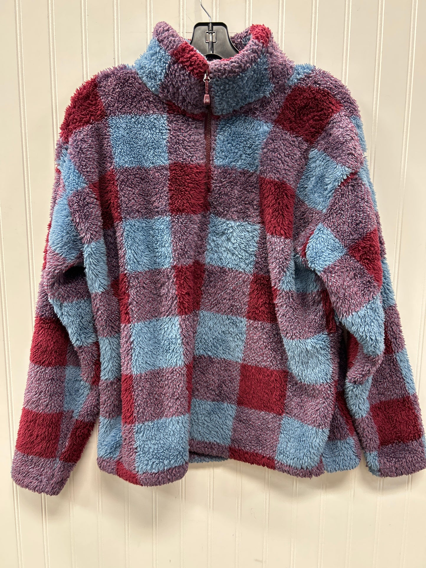 Athletic Fleece By Eddie Bauer In Blue & Red, Size:L