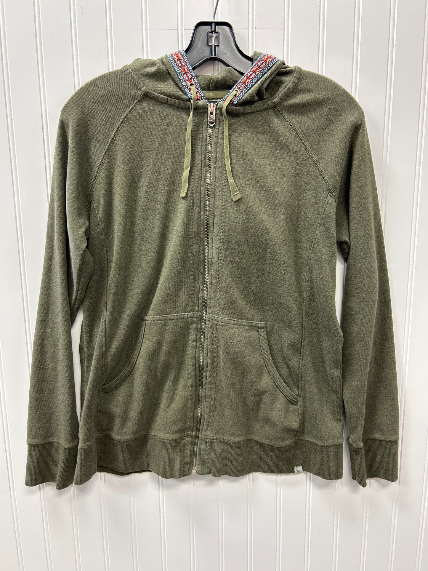 Sweatshirt Hoodie By Eddie Bauer In Green, Size:L