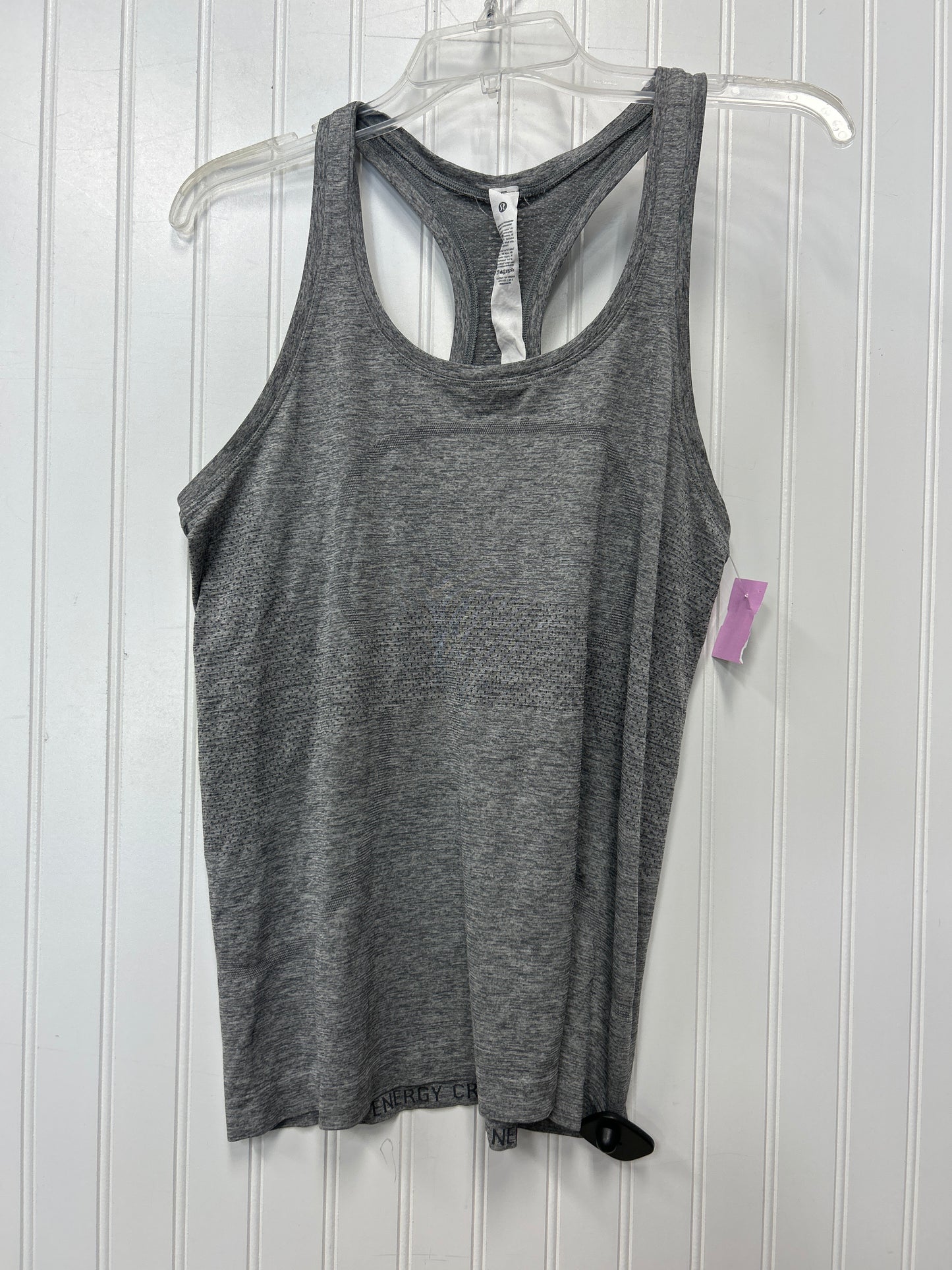 Athletic Tank Top By Lululemon In Grey, Size:10
