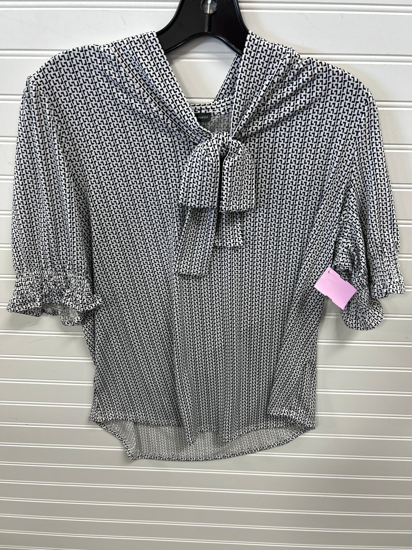 Top Ss By Adrianna Papell In Black & White, Size:L