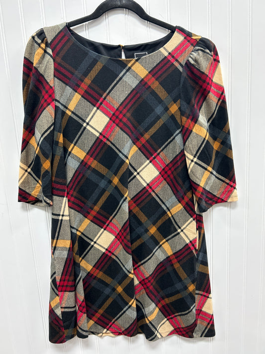 Dress Casual Midi By Cmc In Plaid Pattern, Size:Lp
