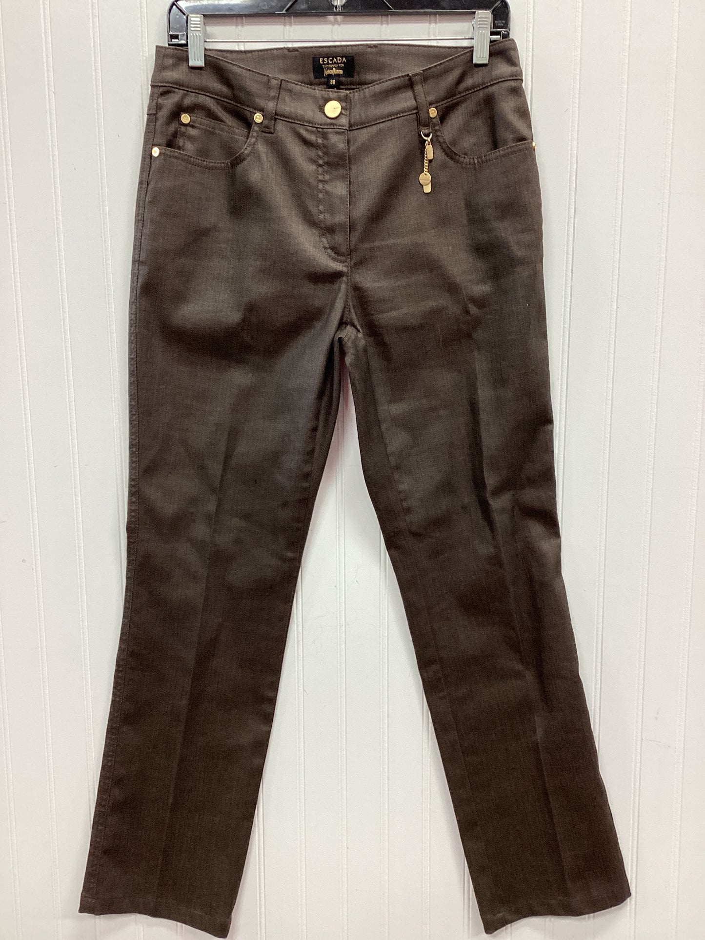 Jeans Designer By Escada In Brown, Size:M
