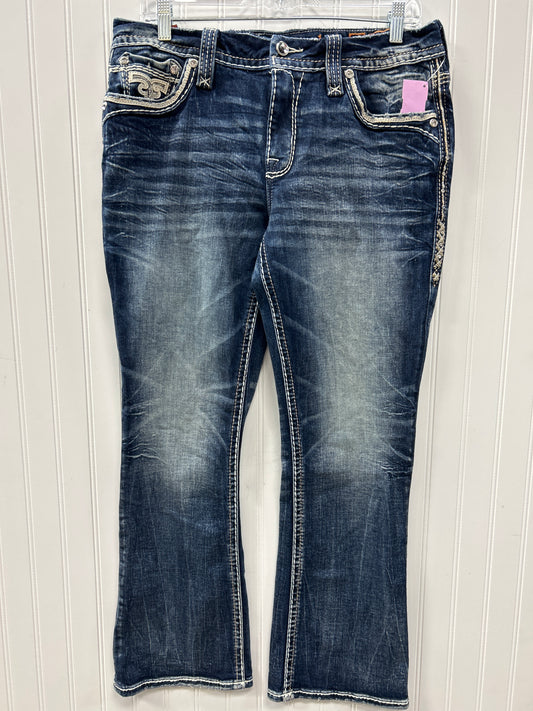Jeans Boot Cut By Rock Revival In Blue Denim, Size:8