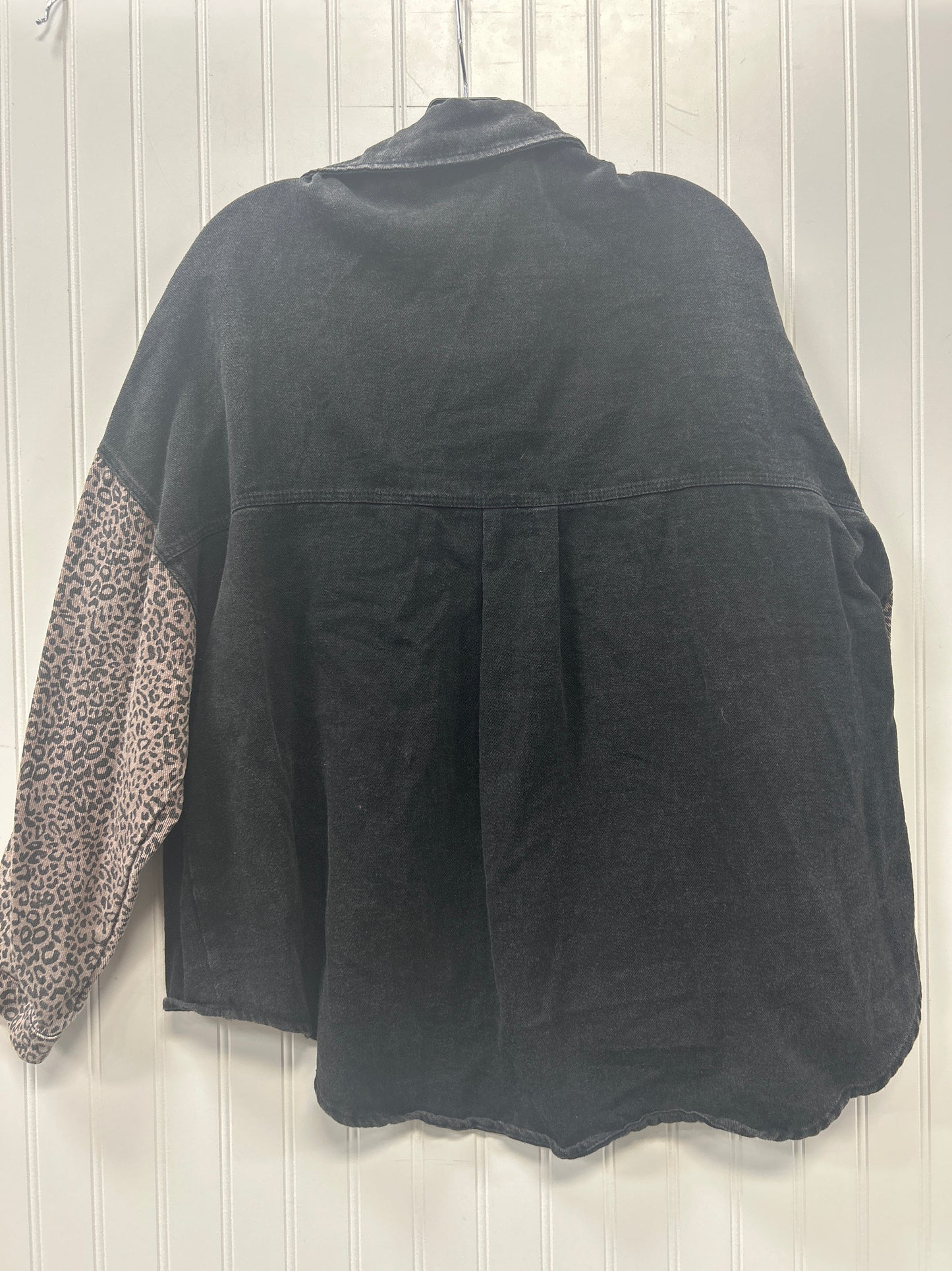 Jacket Denim By Vici In Black Denim, Size:M