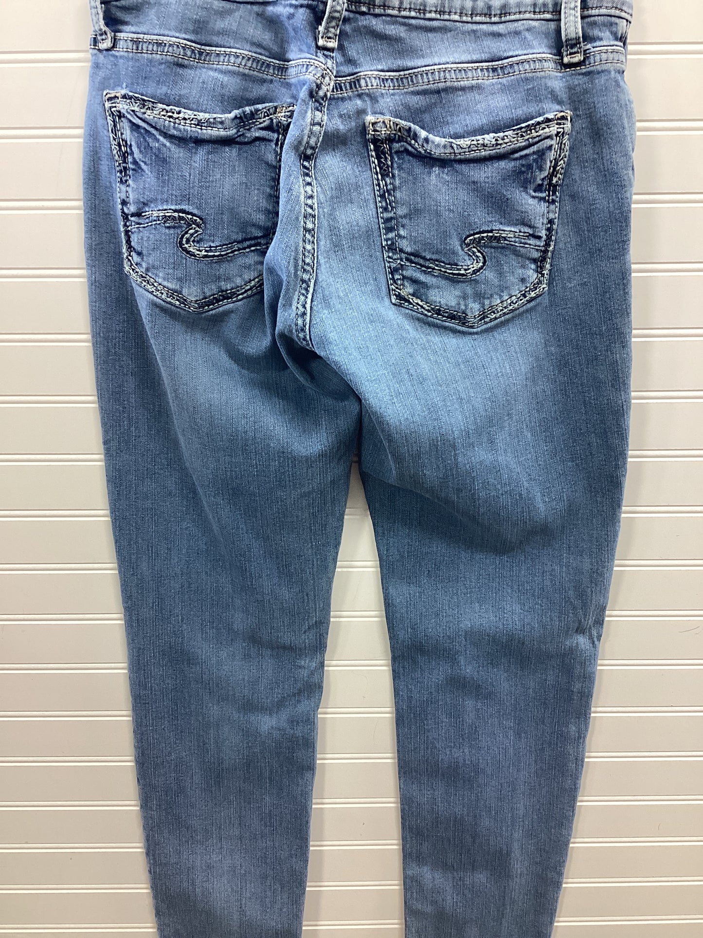 Jeans Skinny By Silver In Blue Denim, Size:4