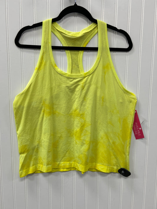 Athletic Tank Top By Lululemon In Yellow, Size:14