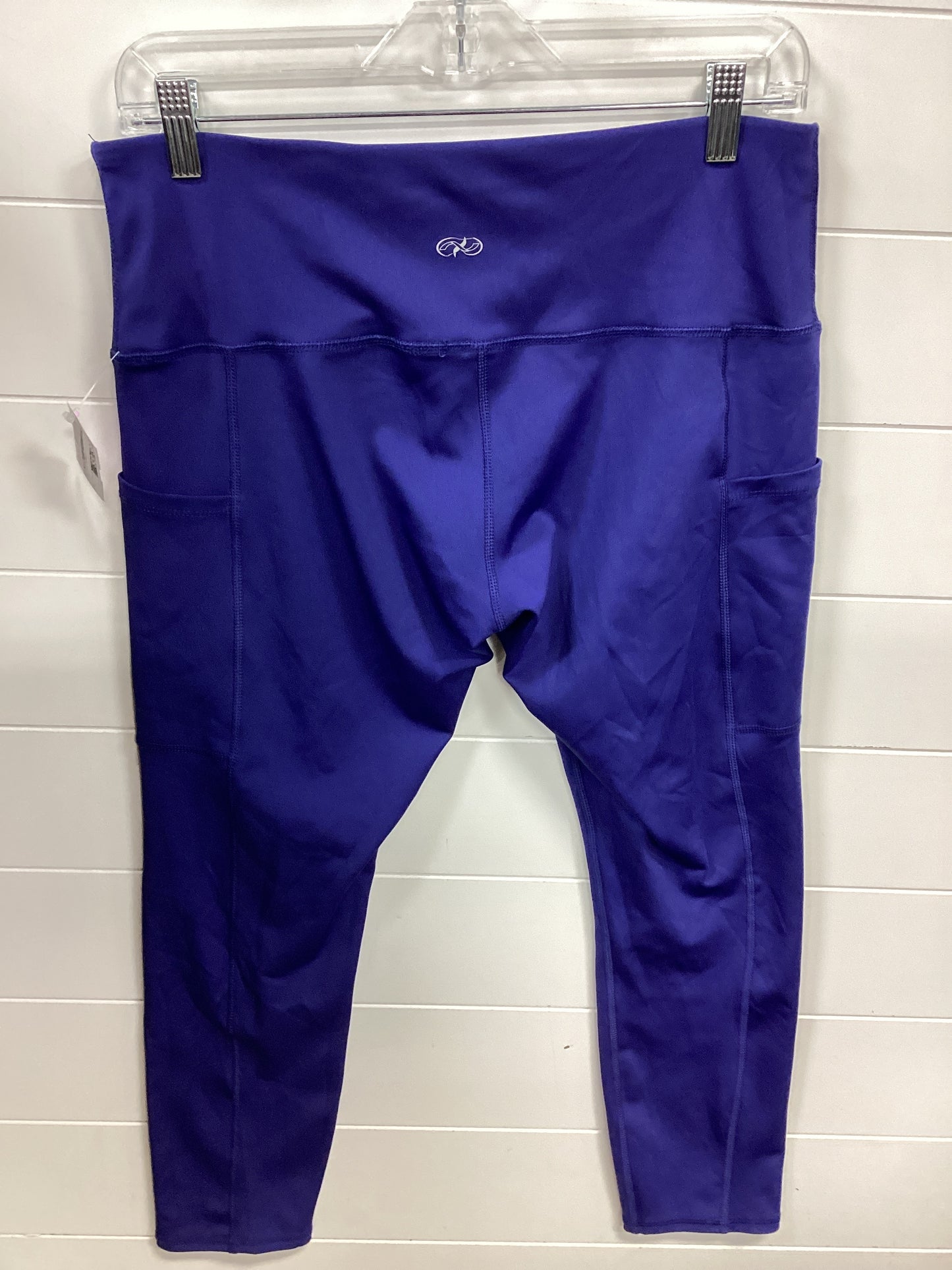 Athletic Capris By Nyl Wear In Purple, Size:L