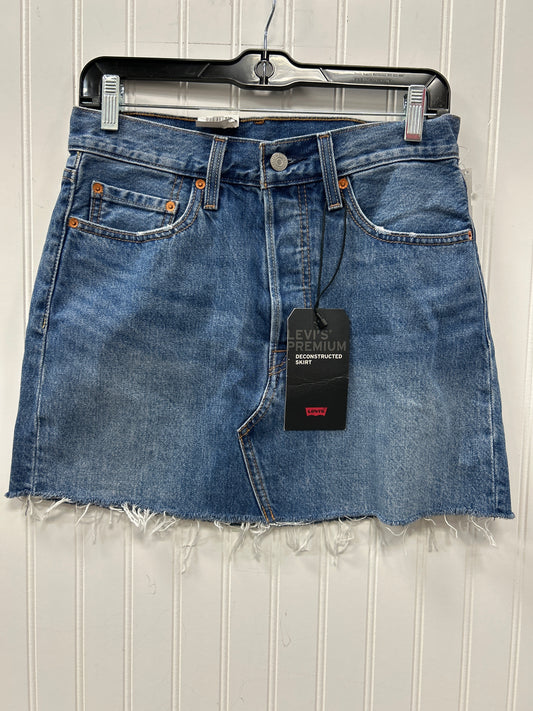 Skirt Mini & Short By Levis In Blue Denim, Size:4 NWT