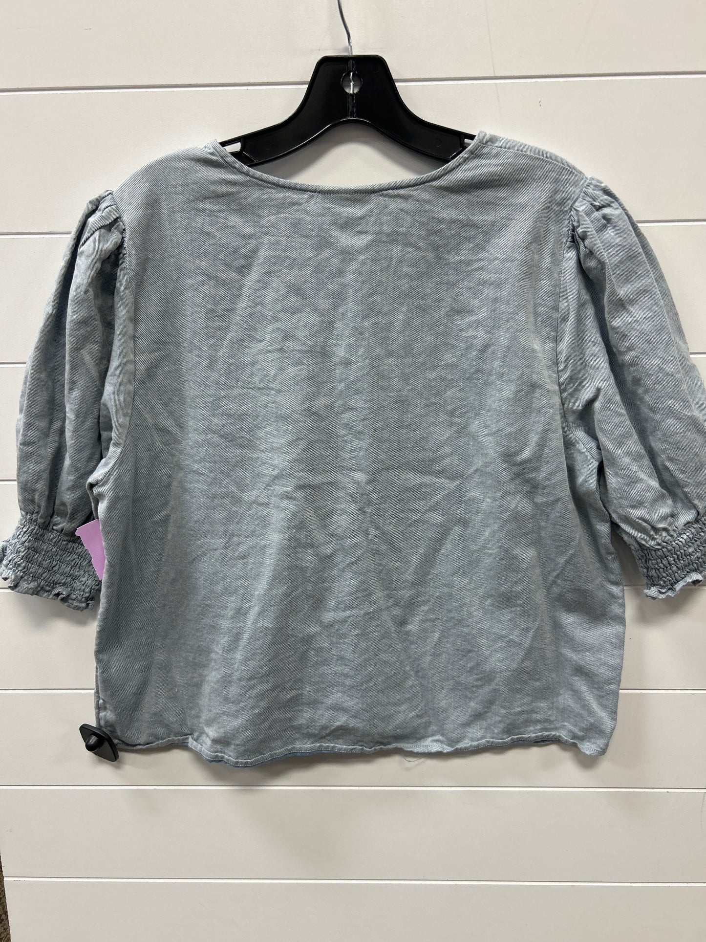 Top Ss By Who What Wear In Blue Denim, Size:Xl