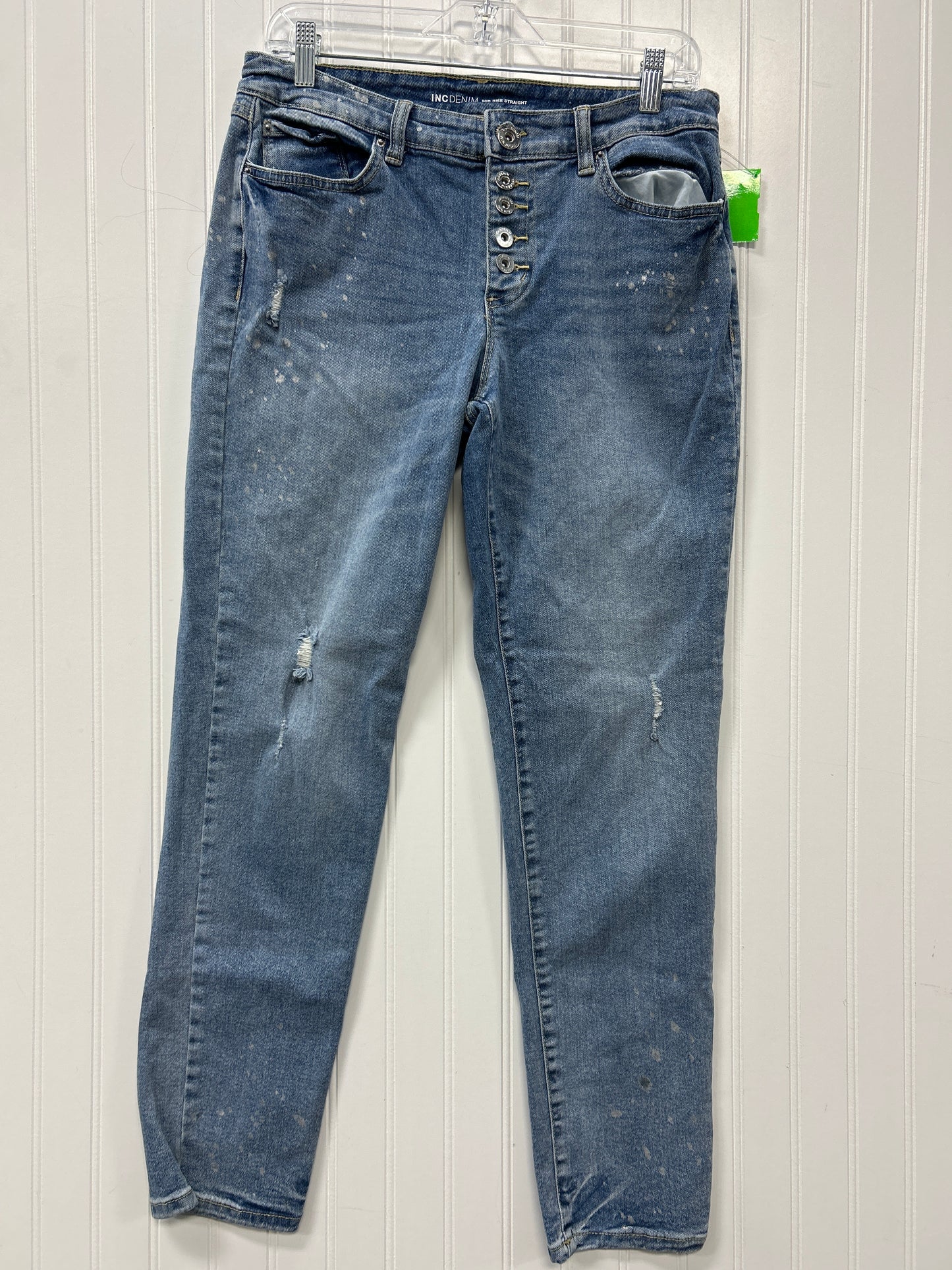 Jeans Skinny By Inc In Blue Denim, Size:8