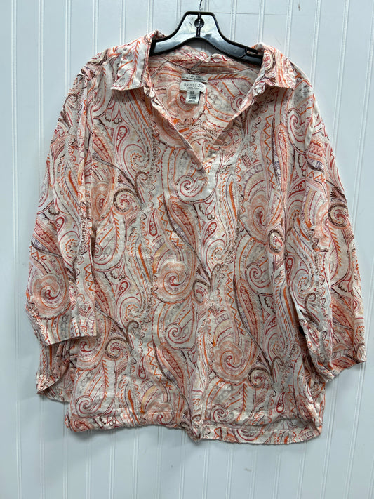 Top Ls By Rachel Zoe In Orange, Size:2X