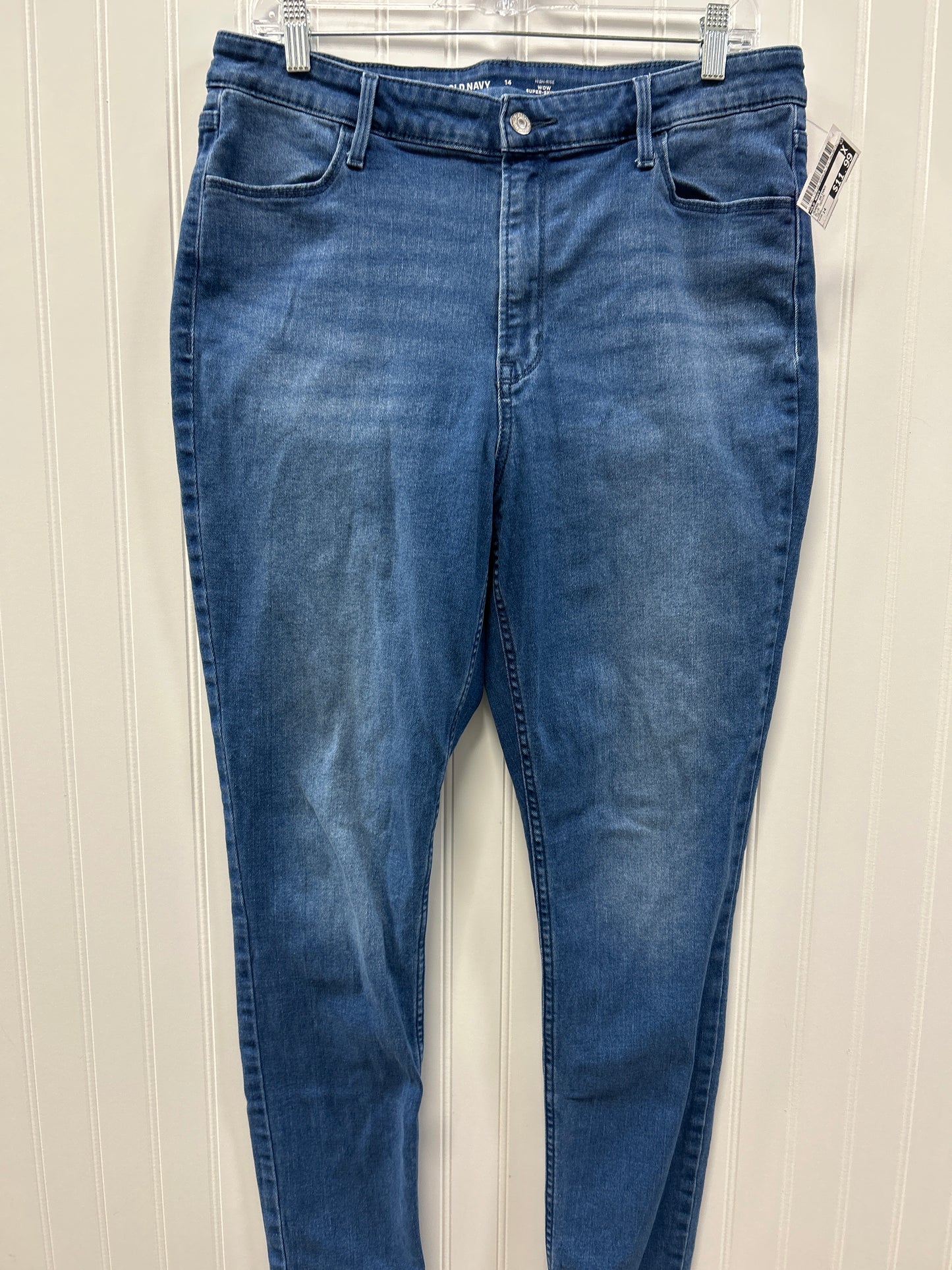 Jeans Skinny By Old Navy In Blue Denim, Size:14