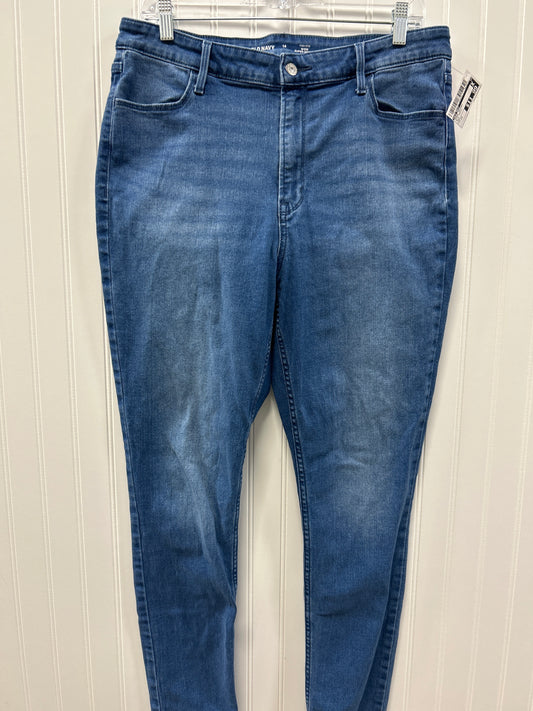 Jeans Skinny By Old Navy In Blue Denim, Size:14