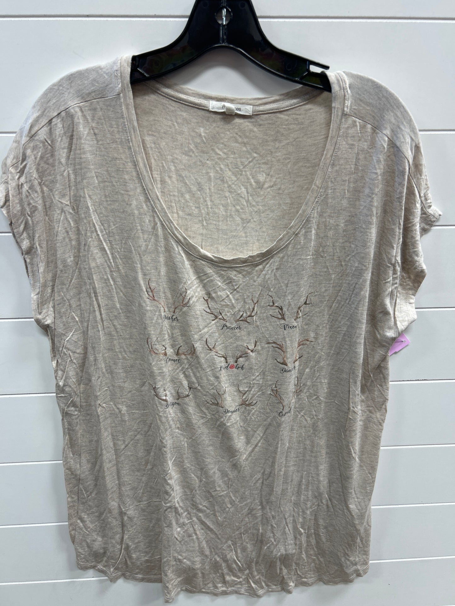 Top Ss By Maurices In Cream, Size:Xl