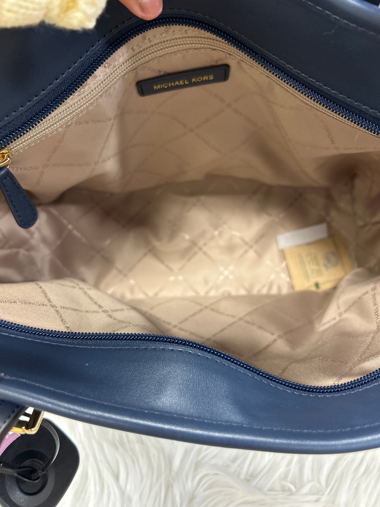 Handbag Designer By Michael Kors In Navy, Size:Large