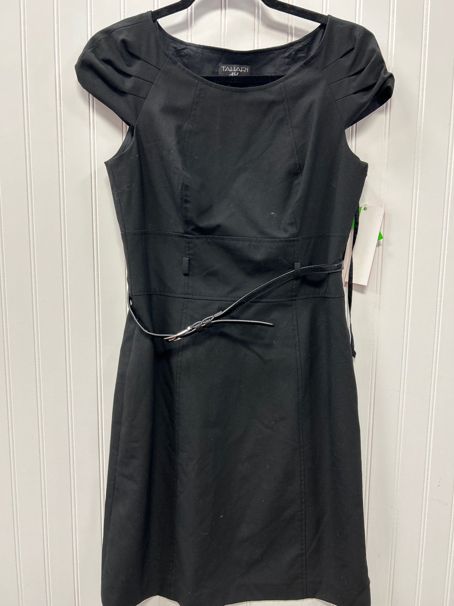 Dress Work By Tahari In Black, Size:4