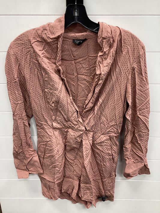 Romper By Topshop In Pink, Size:4