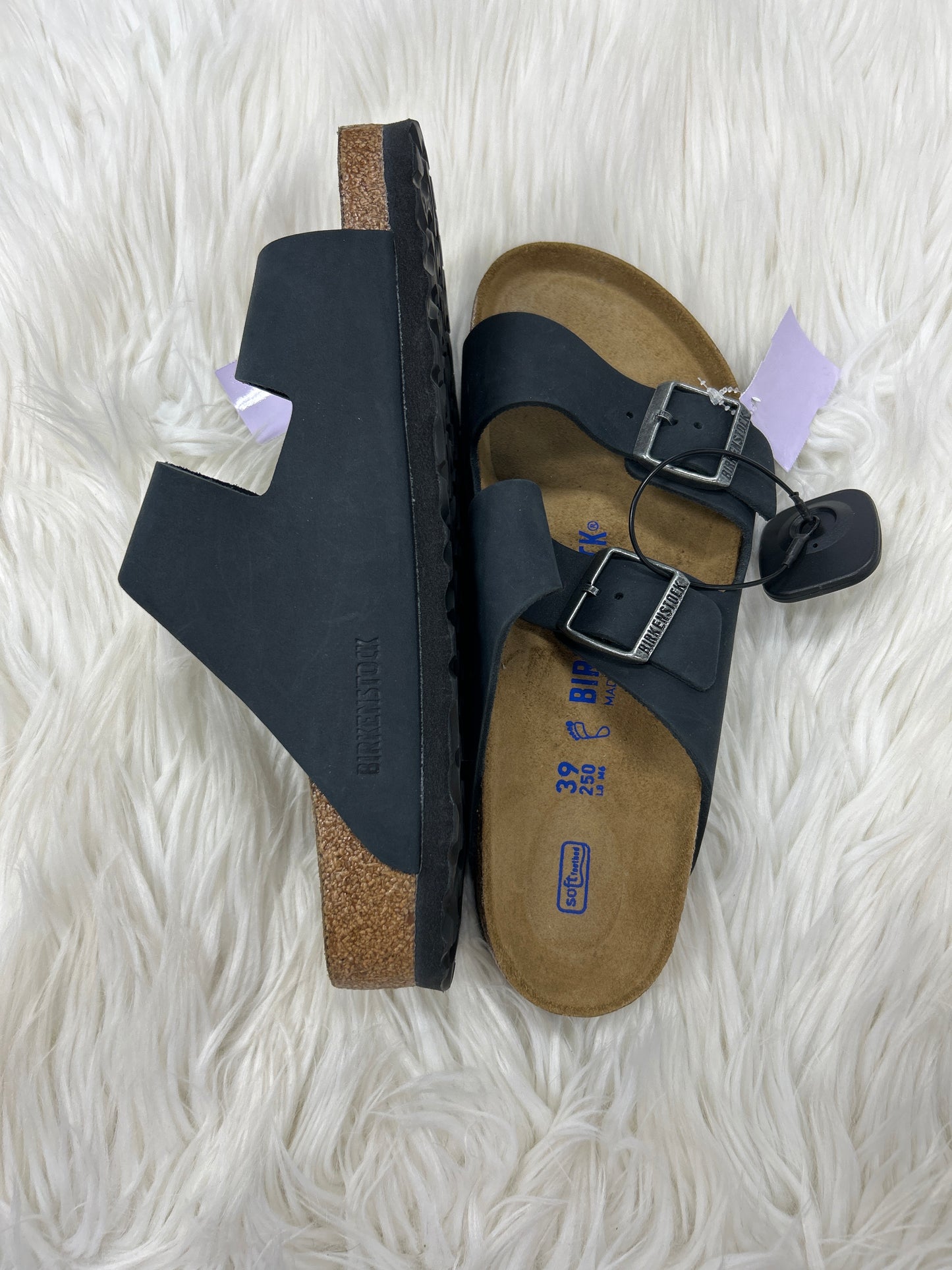 Sandals Flats By Birkenstock In Black, Size:8