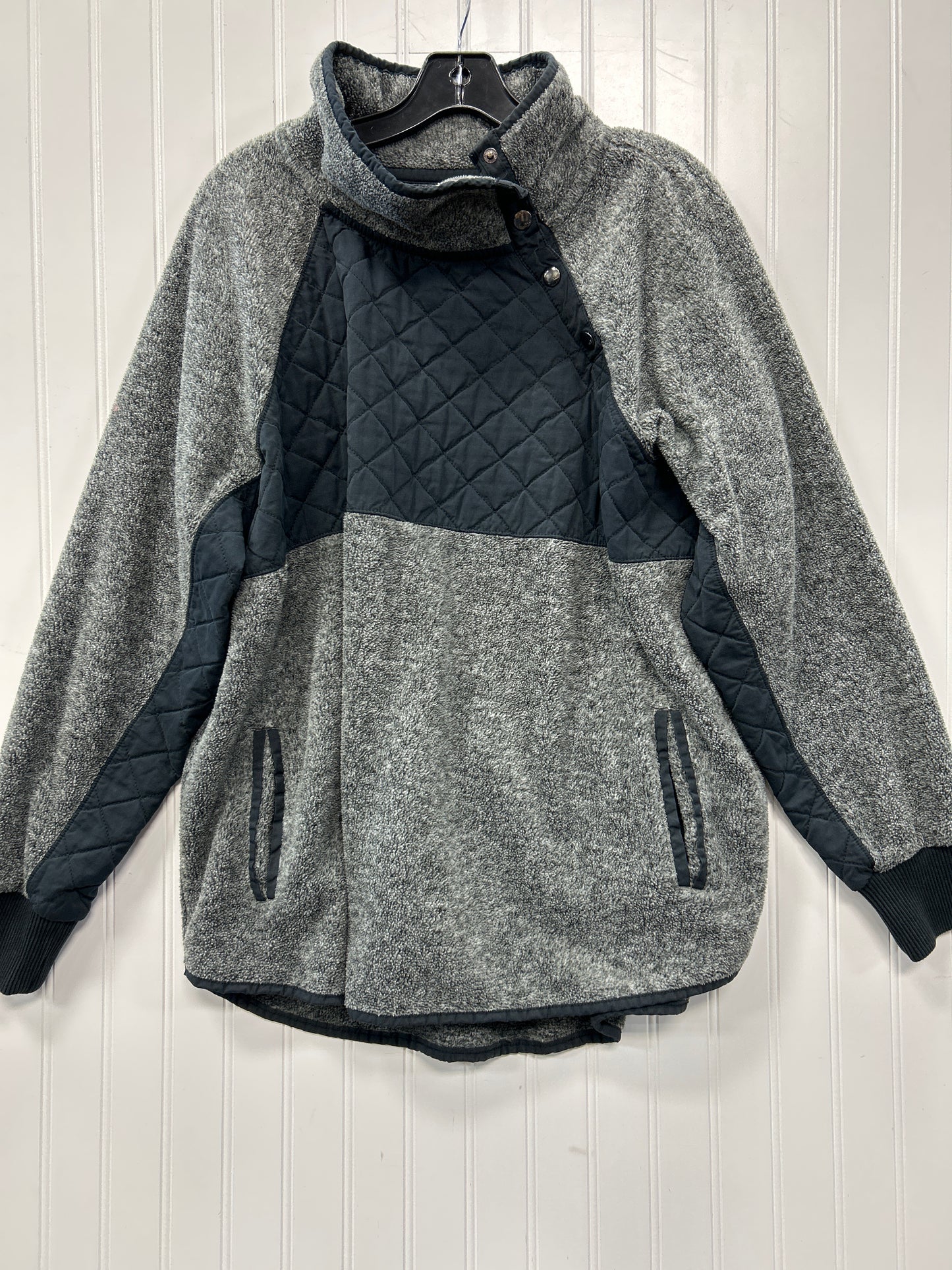 Jacket Fleece By Abercrombie And Fitch In Grey, Size:Xl