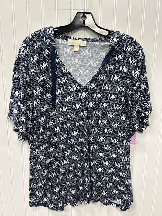 Top Ss By Michael By Michael Kors In Blue, Size:2X