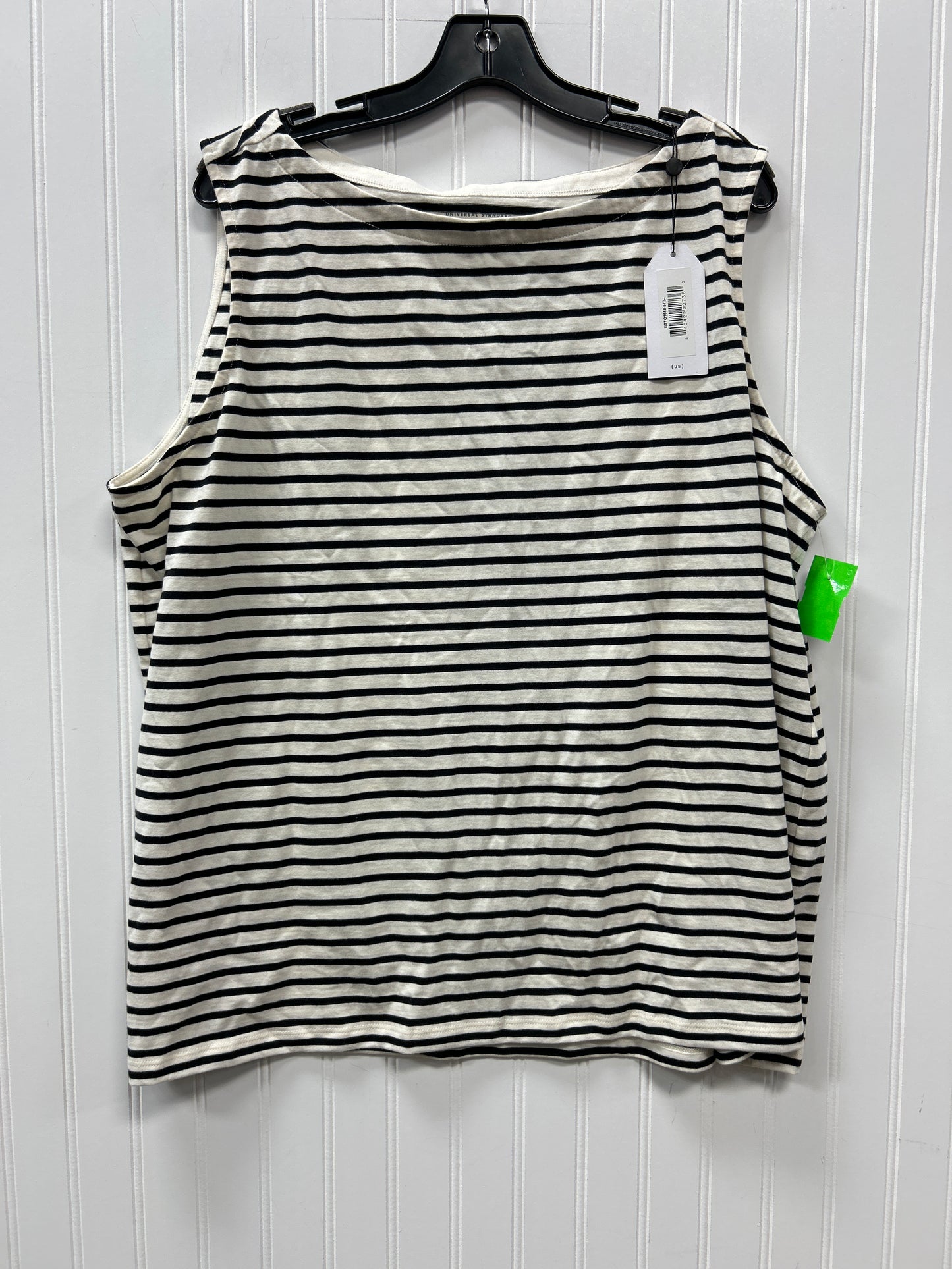 Top Sleeveless By Universal Standard In Black & Cream, Size:3X NWT
