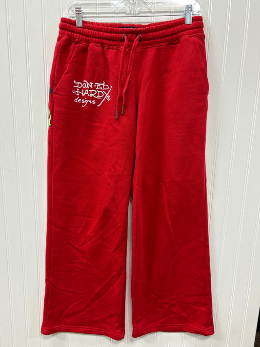 Athletic Pants By Ed Hardy In Red, Size:M