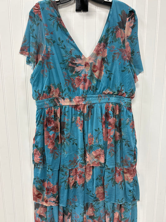 Dress Casual Maxi By Maurices In Floral Print, Size:1X