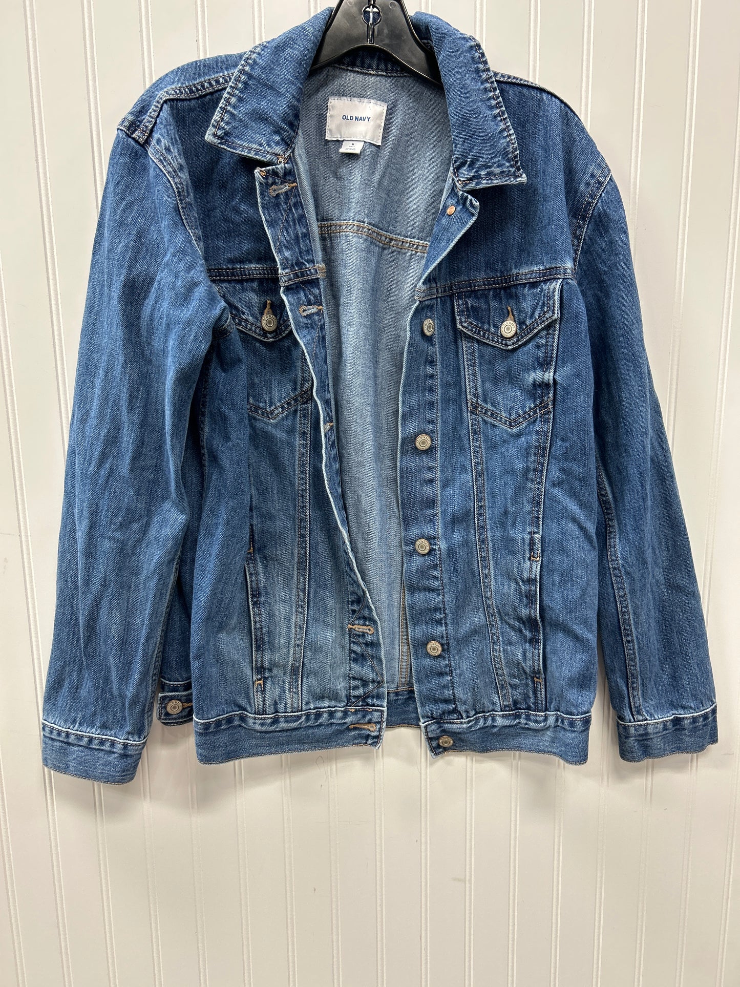 Jacket Denim By Old Navy In Blue Denim, Size:M