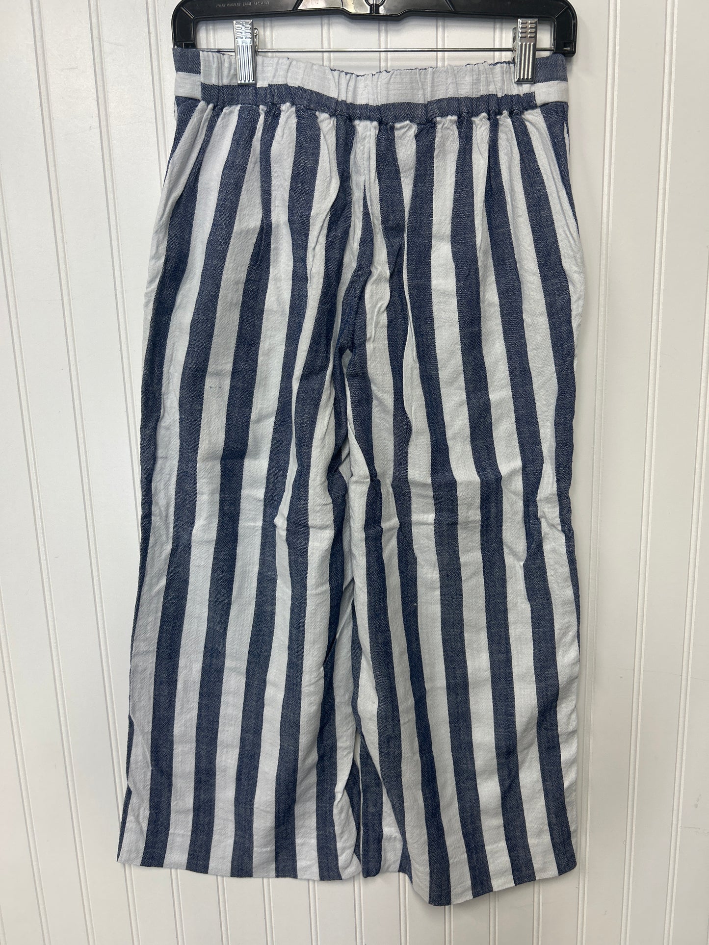 Pants Linen By Banana Republic In Black & White, Size:4P