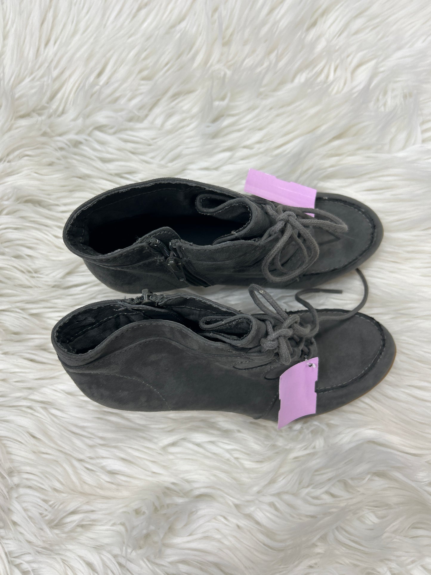 Boots Ankle Heels By Maurices In Grey, Size:8